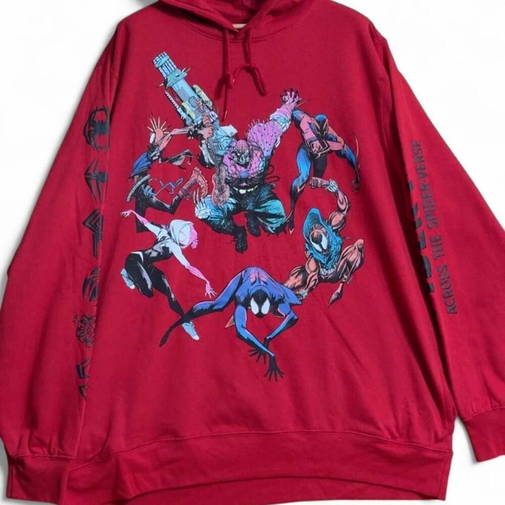 Spider-Man Across The Spider-Verse Graphic Hoodie Red 2XL